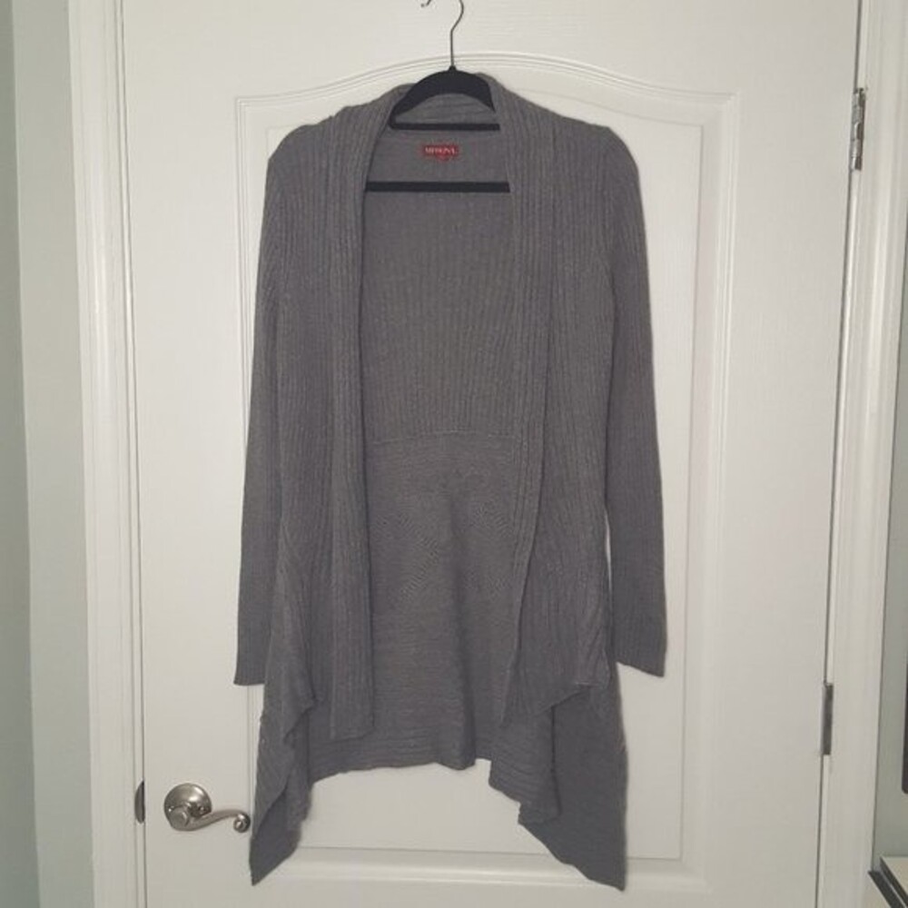 Merona Gray Knit Waterfall Sweater